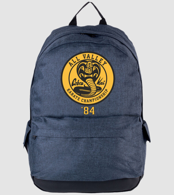 all valley karate cobra kai model albastru jeanși pe tricou