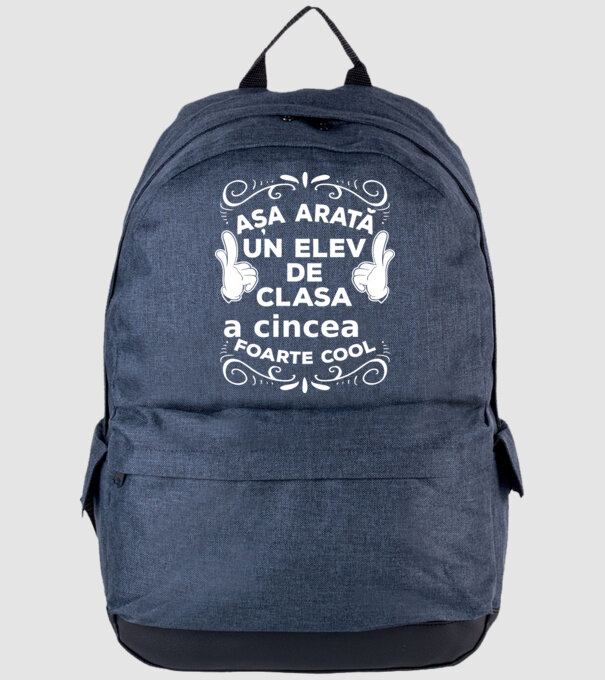 Așa arată un elev de clasa a cincea foarte cool model albastru jeanși pe tricou
