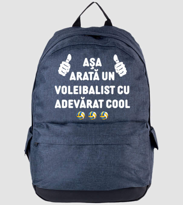 Așa arată un voleibalist cu adevărat cool model albastru jeanși pe tricou