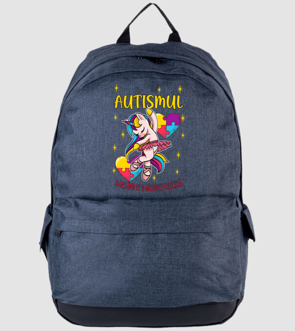 Autismul, dansând pe o melodie diferită model albastru jeanși pe tricou