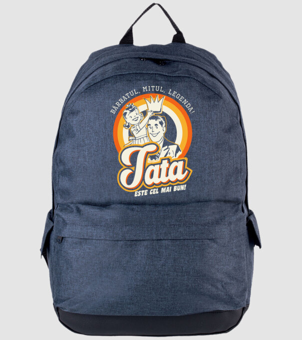 Bărbatul, mitul, legenda! Tata este cel mai bun! model albastru jeanși pe tricou