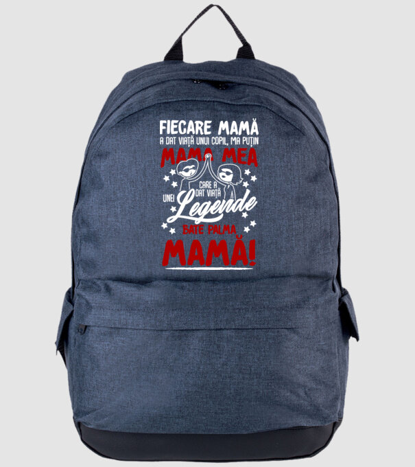 fiecare mamă a dat viață unui copil, mai puțin mama mea, care a dat viață unei legende. Bate palma mamă! model albastru jeanși pe tricou