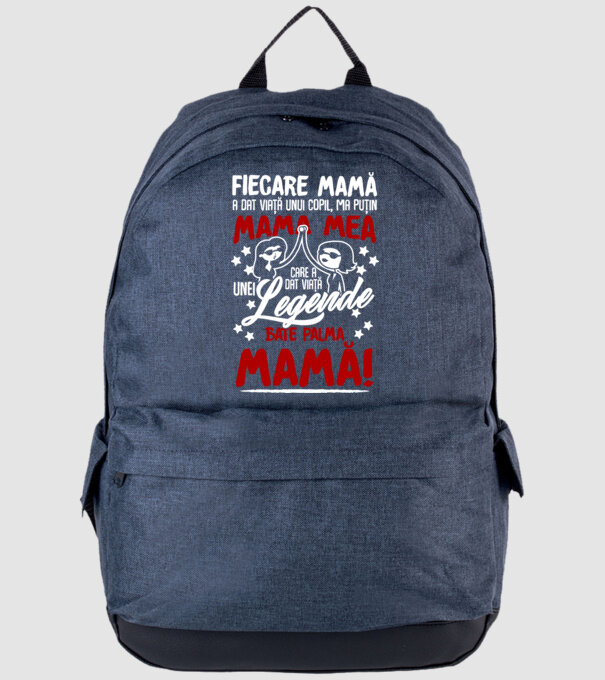 fiecare mamă a dat viață unui copil, mai puțin mama mea, care a dat viață unei legende. Bate palma mamă! model albastru jeanși pe tricou