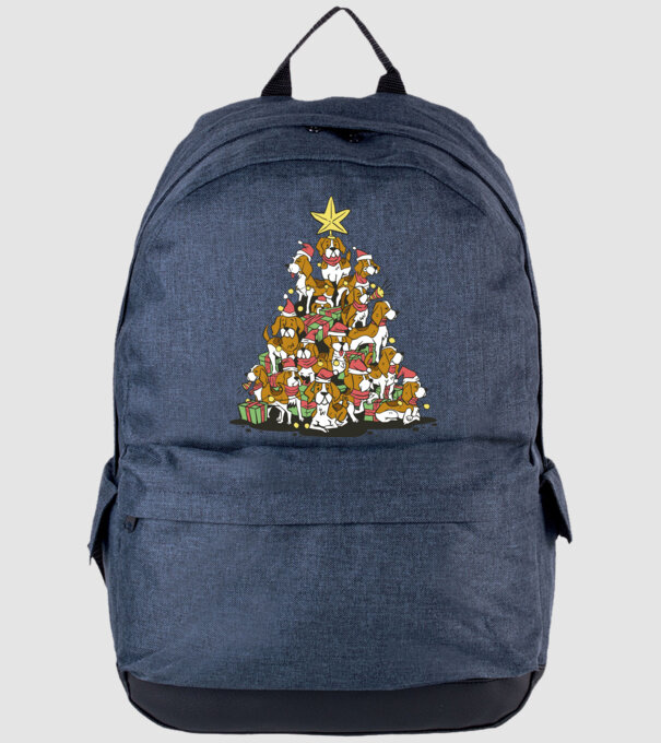 beagle christmas tree model albastru jeanși pe tricou