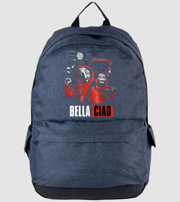 bella ciao money heist model albastru jeanși pe tricou