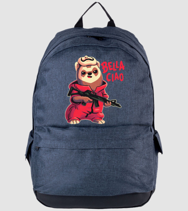 bella ciao rebel model albastru jeanși pe tricou