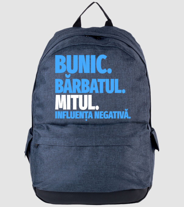 Bunic model albastru jeanși pe tricou