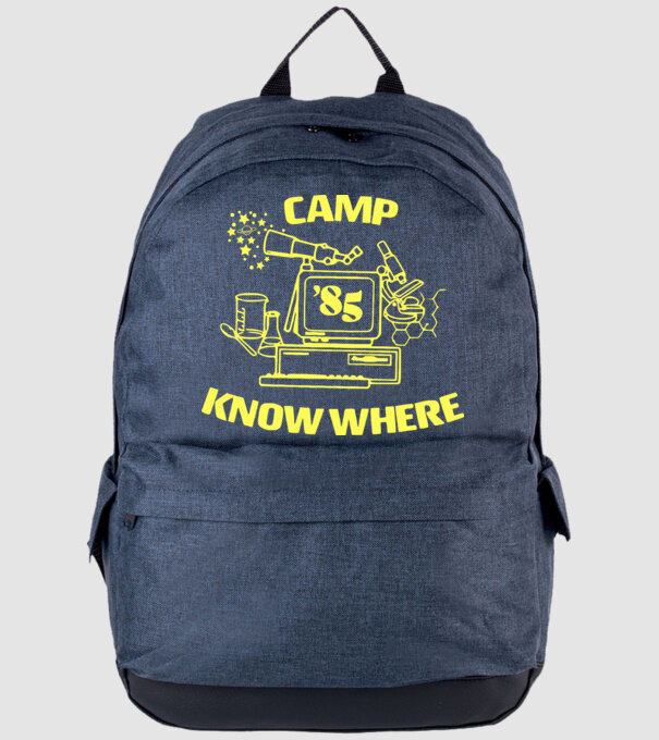 camp nowhere 85 stranger things model albastru jeanși pe tricou