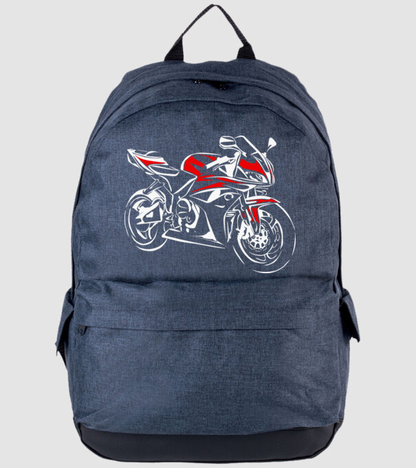 CBR600rr model albastru jeanși pe tricou