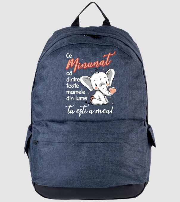 Ce minunat că dintre toate mamele din lume, tu ești a mea! model albastru jeanși pe tricou