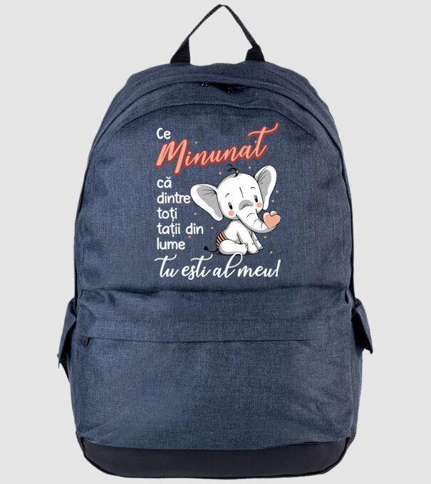 Ce minunat că dintre toți tații din lume, tu ești al meu! model albastru jeanși pe tricou