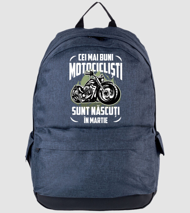 Cei mai buni motocicliști sunt născuți în Martie model albastru jeanși pe tricou