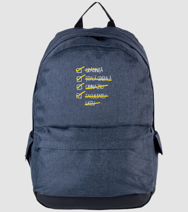 Cheklist educație - Facultate negru model albastru jeanși pe tricou