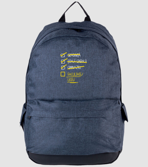 Cheklist educație - Gimnaziu negru model albastru jeanși pe tricou