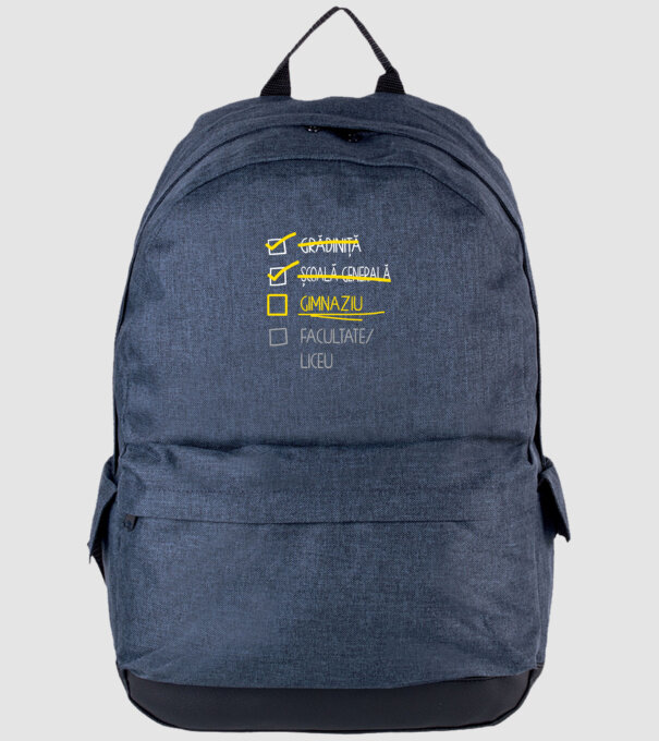 Cheklist educație - Școala primară negru model albastru jeanși pe tricou