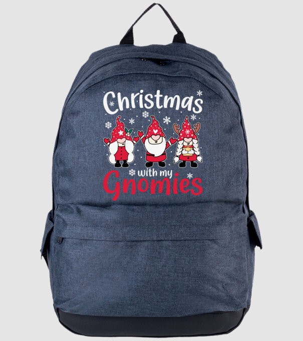 Christmas with my gnomies model albastru jeanși pe tricou