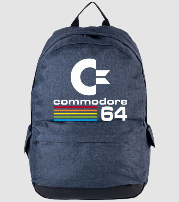 Commodore 64 logo on black model albastru jeanși pe tricou
