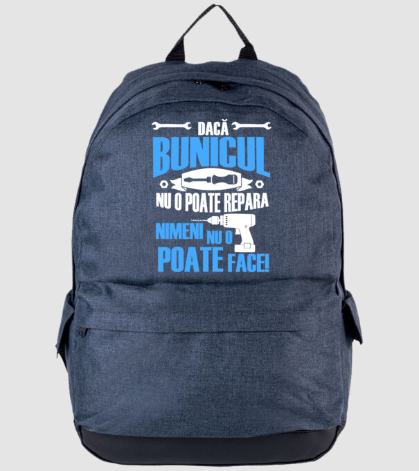 Dacă bunicul nu o poate repara, nimeni nu o poate face! model albastru jeanși pe tricou