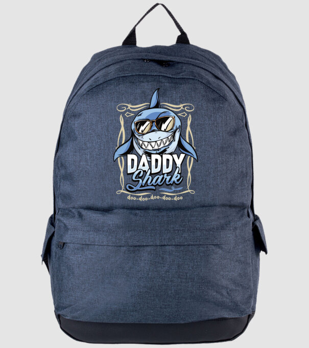 Daddy Shark model albastru jeanși pe tricou