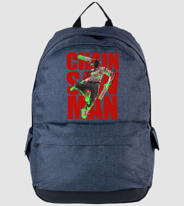 Denji chainsaw man concept model albastru jeanși pe tricou