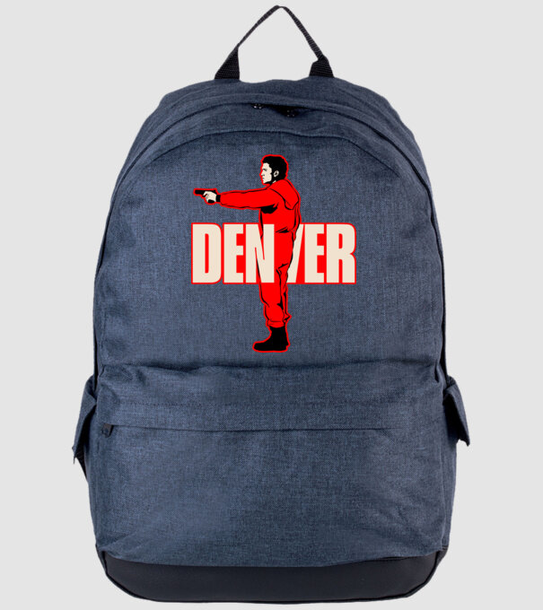 denver la casa de papel model albastru jeanși pe tricou