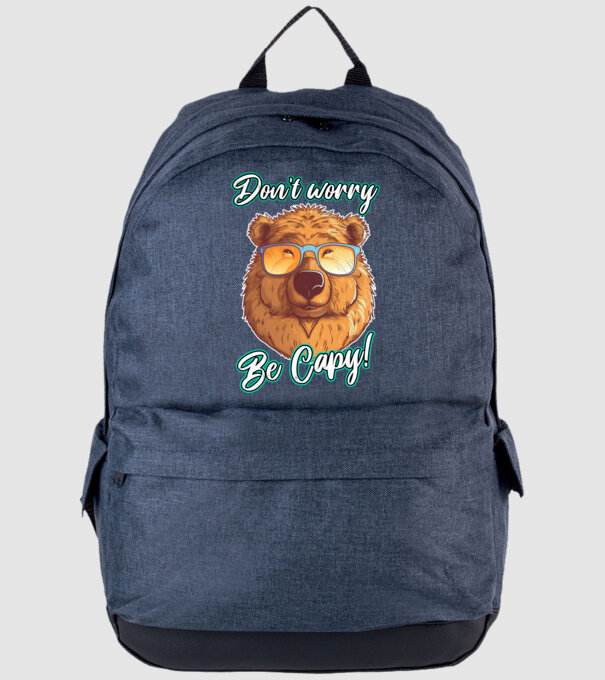Don't worry be Capy model albastru jeanși pe tricou