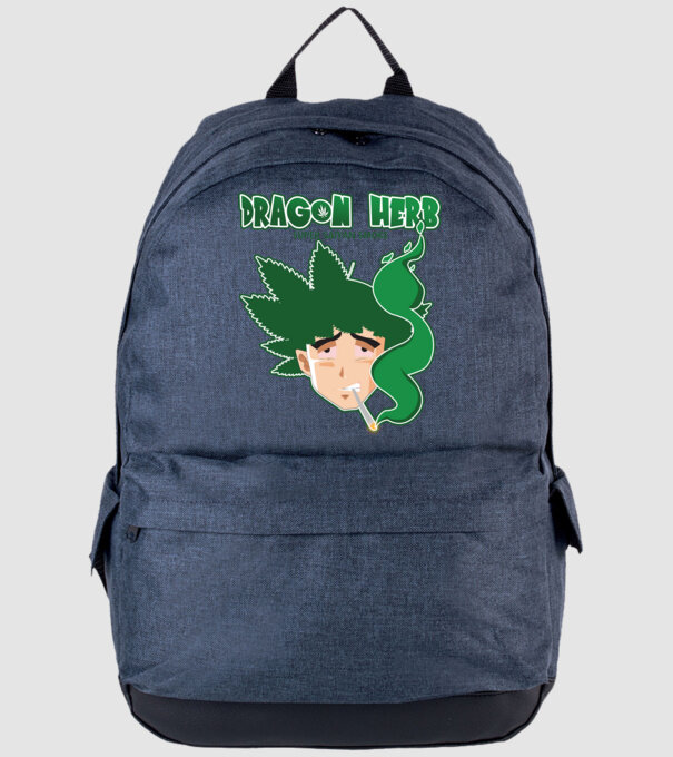 dragon herb smoke model albastru jeanși pe tricou