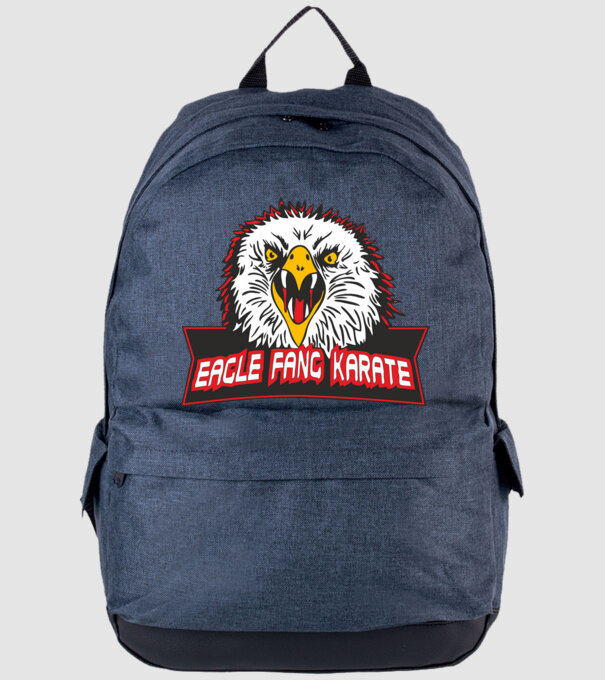 eagle fang karate cobra kai model albastru jeanși pe tricou