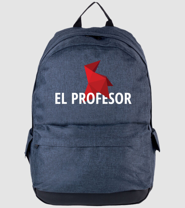 el professor money heist model albastru jeanși pe tricou