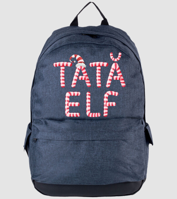 tată elf model albastru jeanși pe tricou