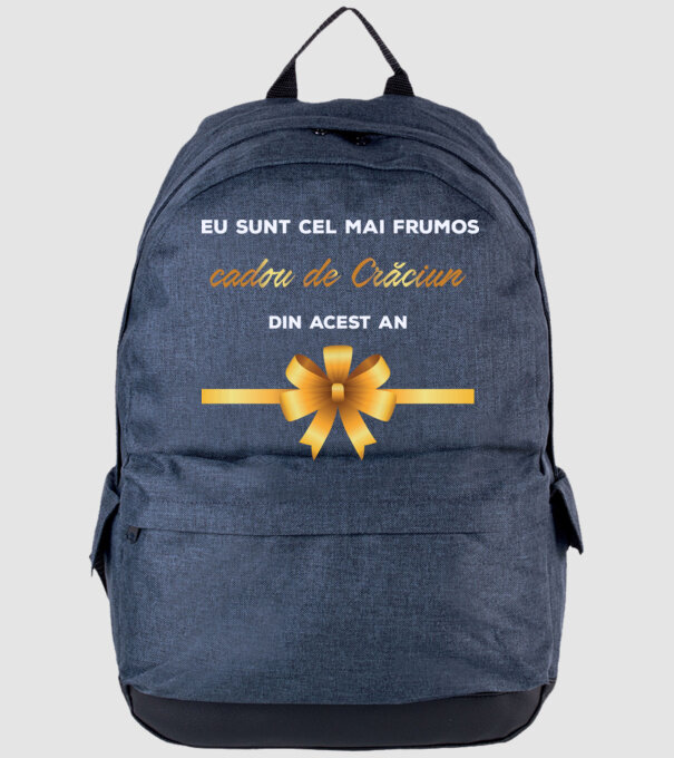 Eu sunt cel mai frumos cadou de Crăciun din acest an model albastru jeanși pe tricou
