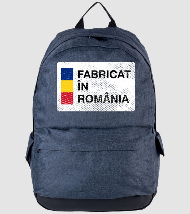 Fabricat în România model albastru jeanși pe tricou