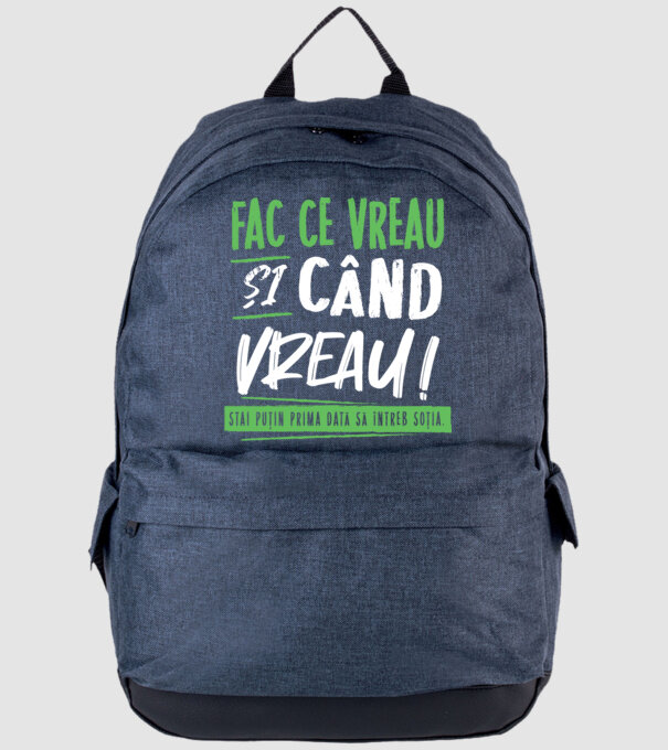 Fac ce vreau și când vreau! model albastru jeanși pe tricou