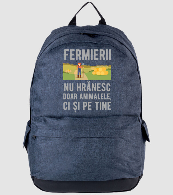 Fermierii nu hrănesc doar animalele, ci și pe tine model albastru jeanși pe tricou