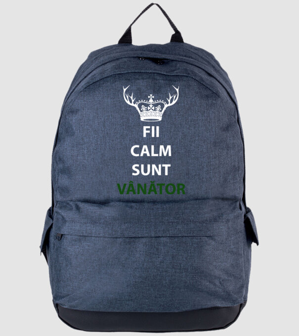 fii calm, sunt vânător model albastru jeanși pe tricou