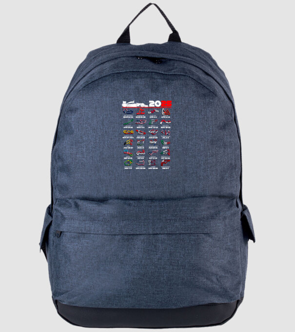 F1 calendar 2025 Negru model albastru jeanși pe tricou