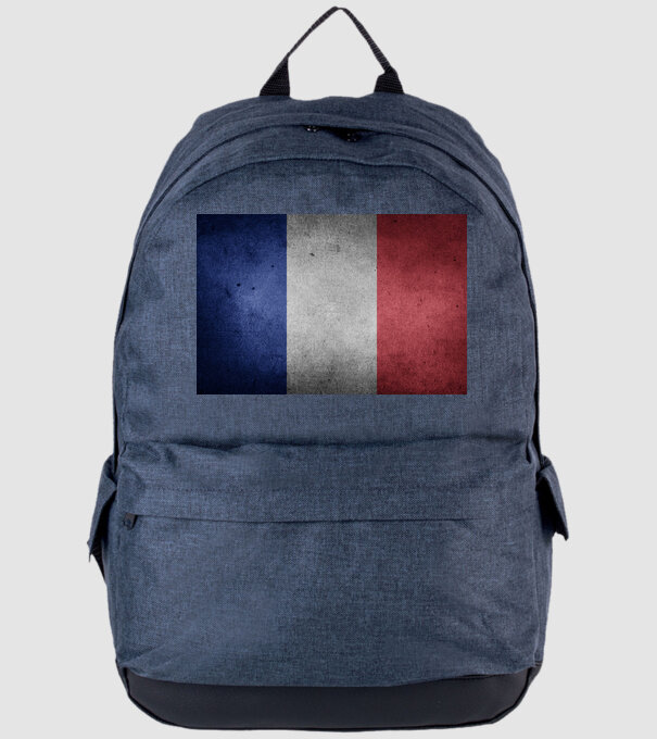 FRANCE model albastru jeanși pe tricou