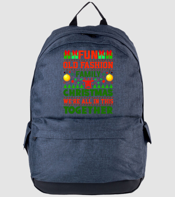 fun old fashion family christmas model albastru jeanși pe tricou