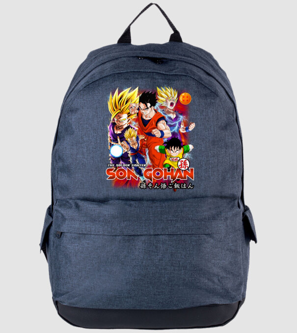 gohan dragonball model albastru jeanși pe tricou