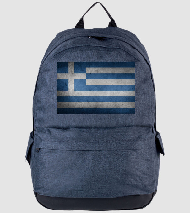 GREECE model albastru jeanși pe tricou