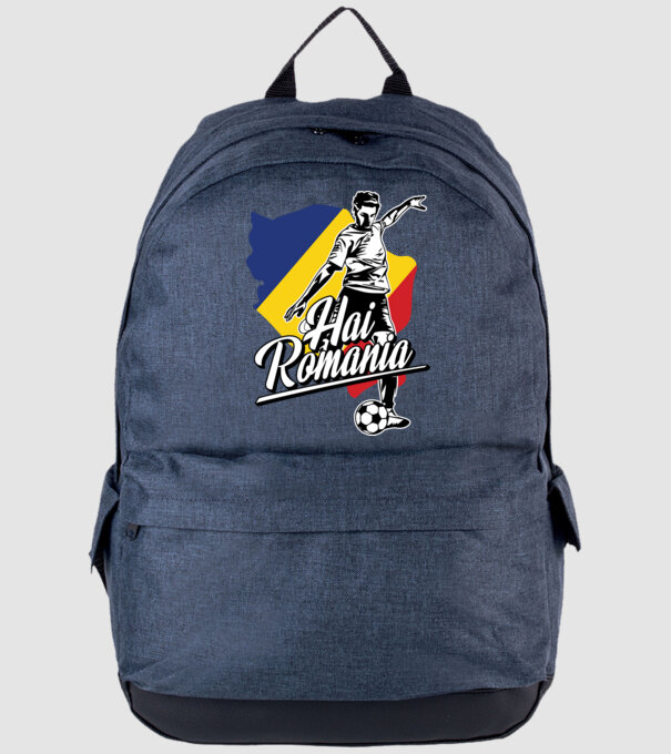 Hai romania fotbal model albastru jeanși pe tricou