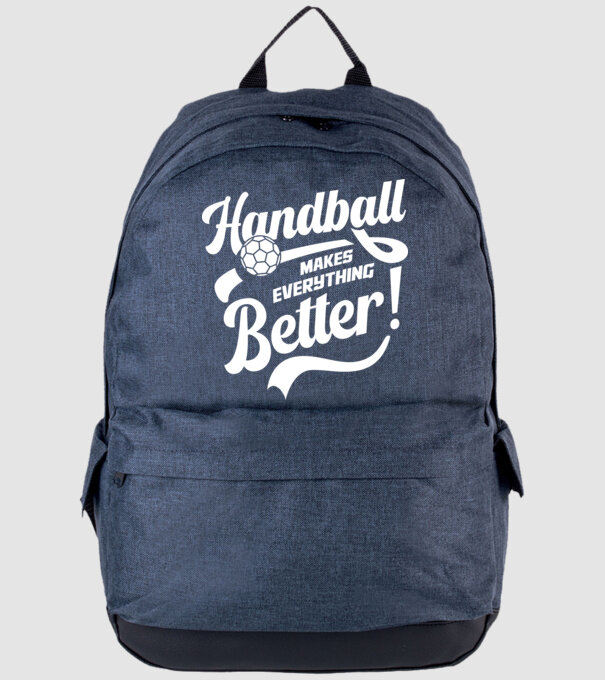 Handball makes everything better model albastru jeanși pe tricou