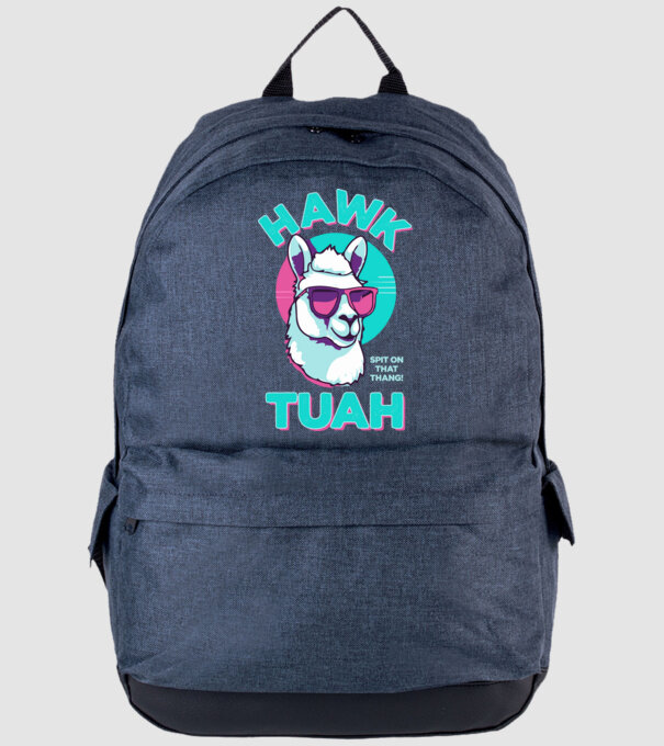 Hawk tuah llama retro sunglasses model albastru jeanși pe tricou