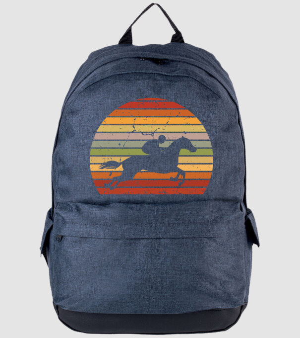 horse race model albastru jeanși pe tricou
