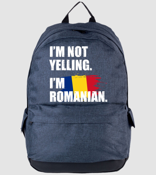 I'm not yelling model albastru jeanși pe tricou