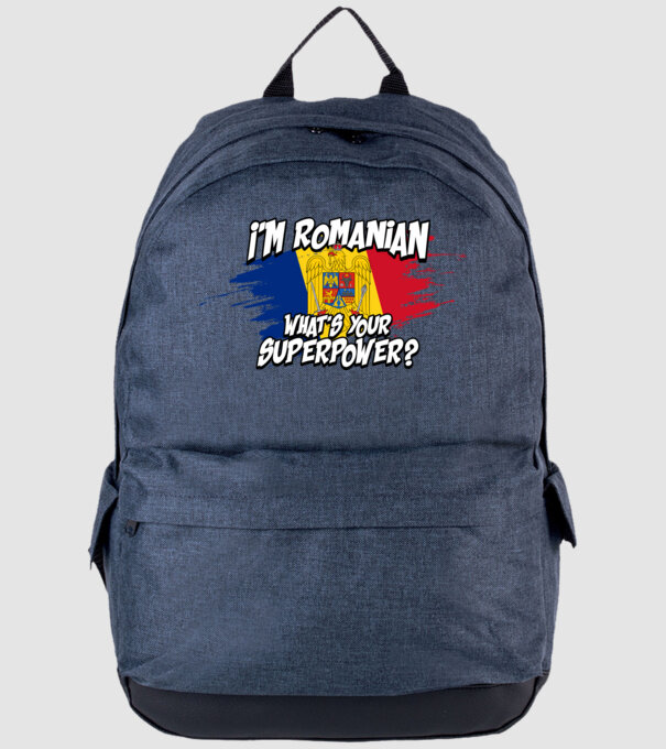 I'm Romanian - What's your superpower model albastru jeanși pe tricou