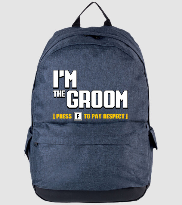 I'm the Groom model albastru jeanși pe tricou