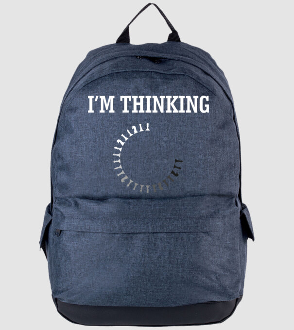Im thinking model albastru jeanși pe tricou
