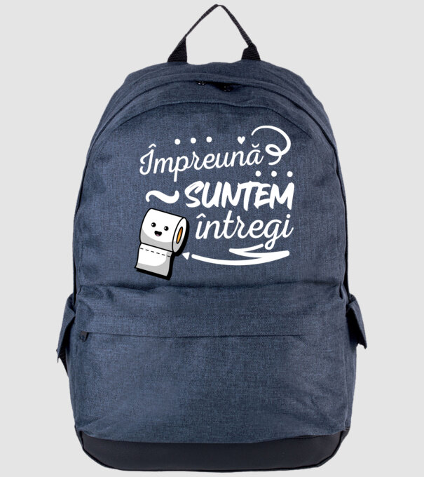 Împreună suntem întregi! model albastru jeanși pe tricou