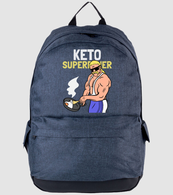 KETO SUPERPOWER model albastru jeanși pe tricou